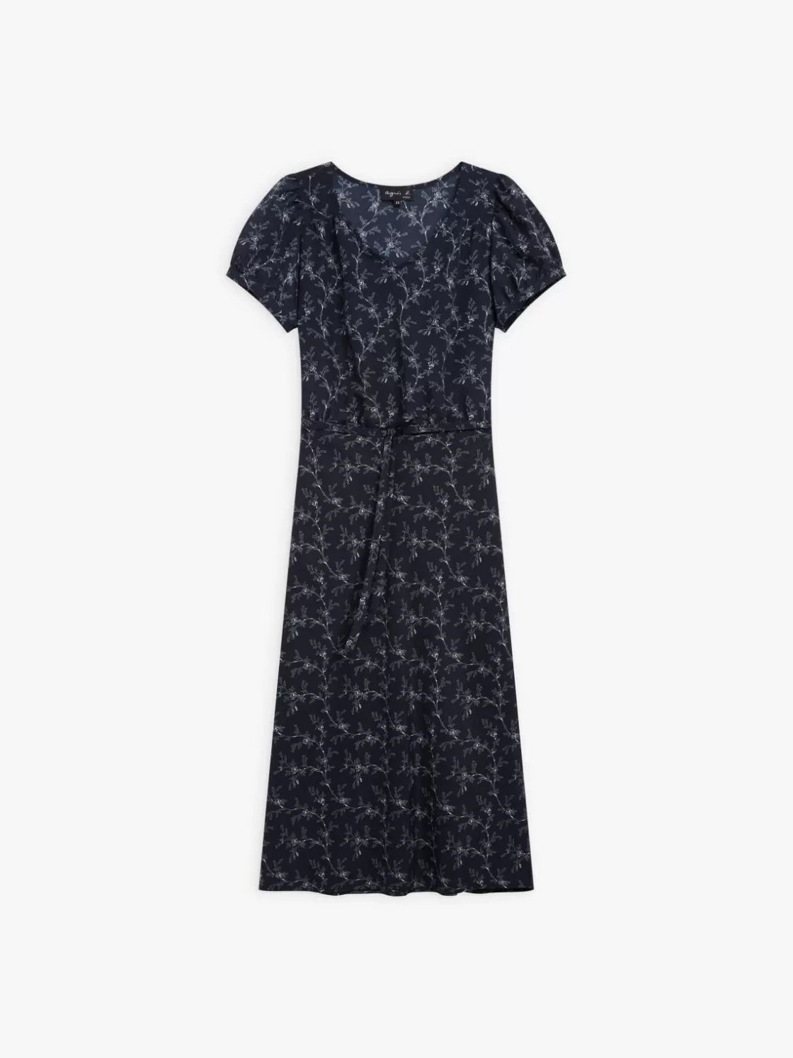 Women agnès b. Dresses<Midnight Blue Floral Print Pommy Dress