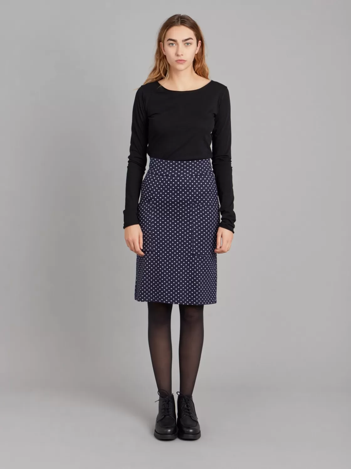 Women agnès b. Skirts & Shorts<Midnight Blue Polka Dot Mathis Skirt