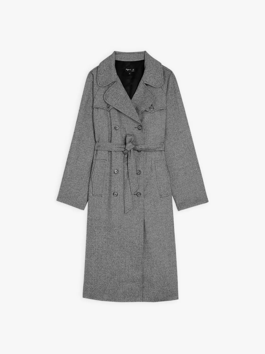 Women agnès b. Jackets & Coats<Mr. Porte Tweed Trench Coat With Raglan Sleeves