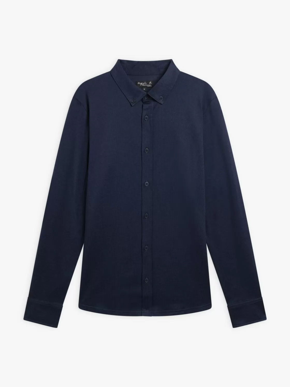 agnès b. Shirts< Blue Cotton Jacquard Smith Shirt