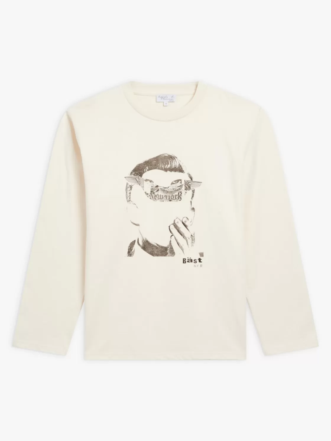 agnès b. Artist's Collection | T-Shirts & Polos<Off-white Cotton Christof T-shirt With Artist BÄST