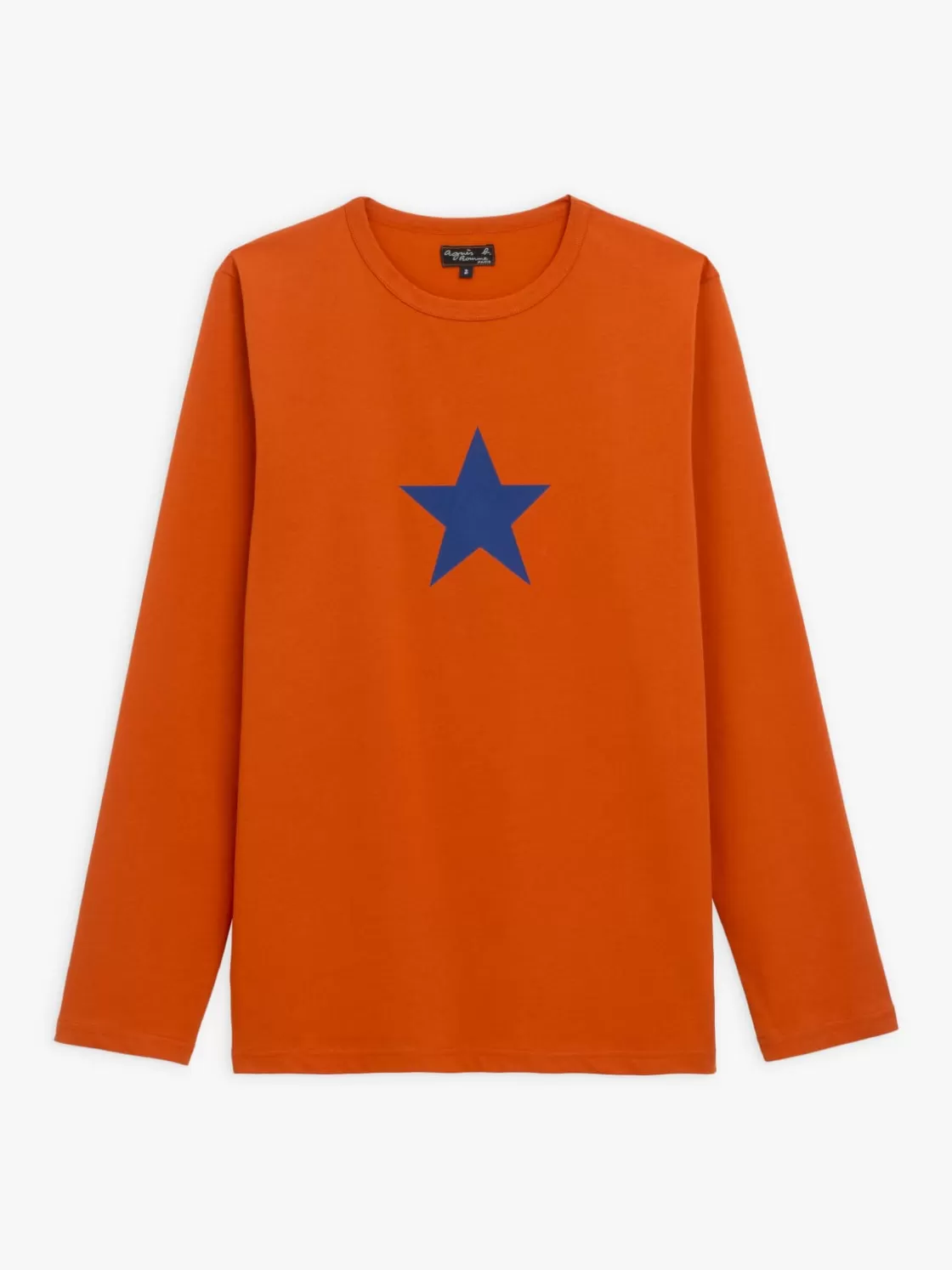 agnès b. T-Shirts & Polos<Orange Long Sleeves Coulos Star T-shirt