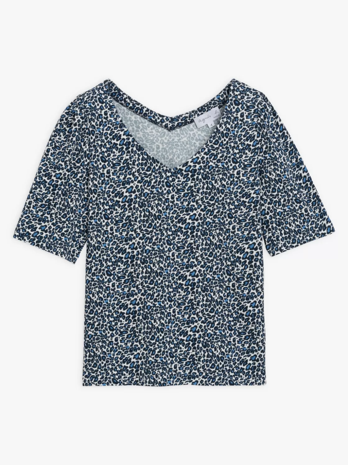 Women agnès b. T-Shirts & Tank Tops<Printed Luth T-shirt With Elbow-length Sleeves