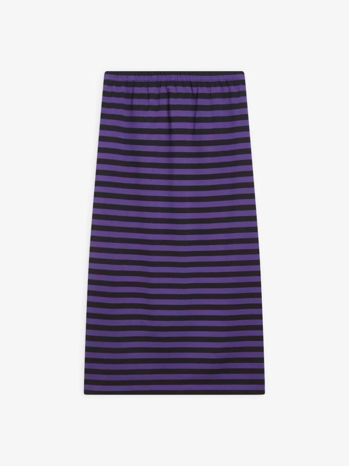 Women agnès b. Skirts & Shorts<Purple And Black Cotton Striped Tuyau Skirt