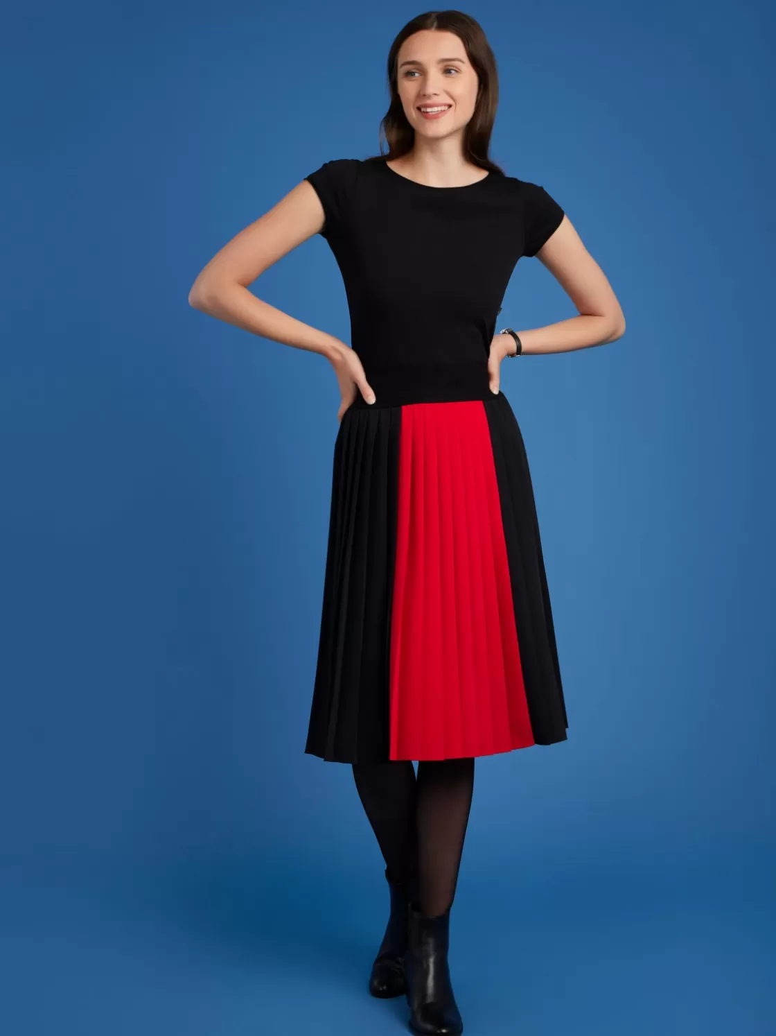 Women agnès b. Skirts & Shorts<Red Long Pleated Skirt