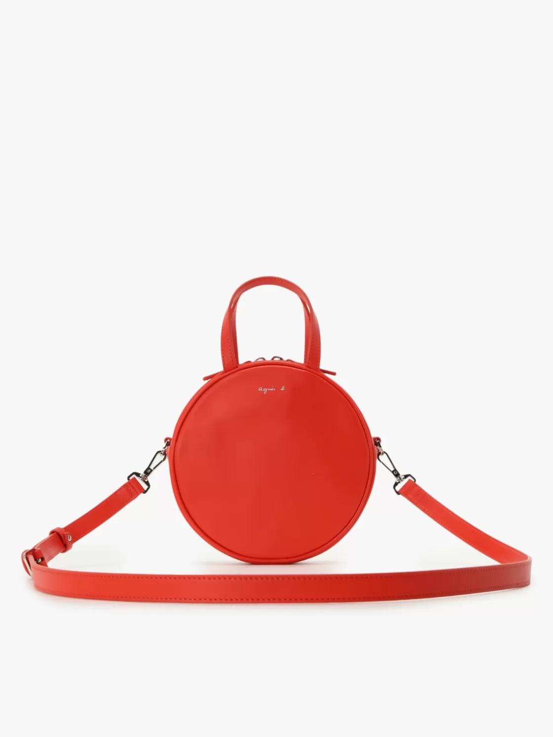 Women agnès b. Shoulder & Crossbody Bags | Large Bags & Tote Bags<Red Round Leather Bag