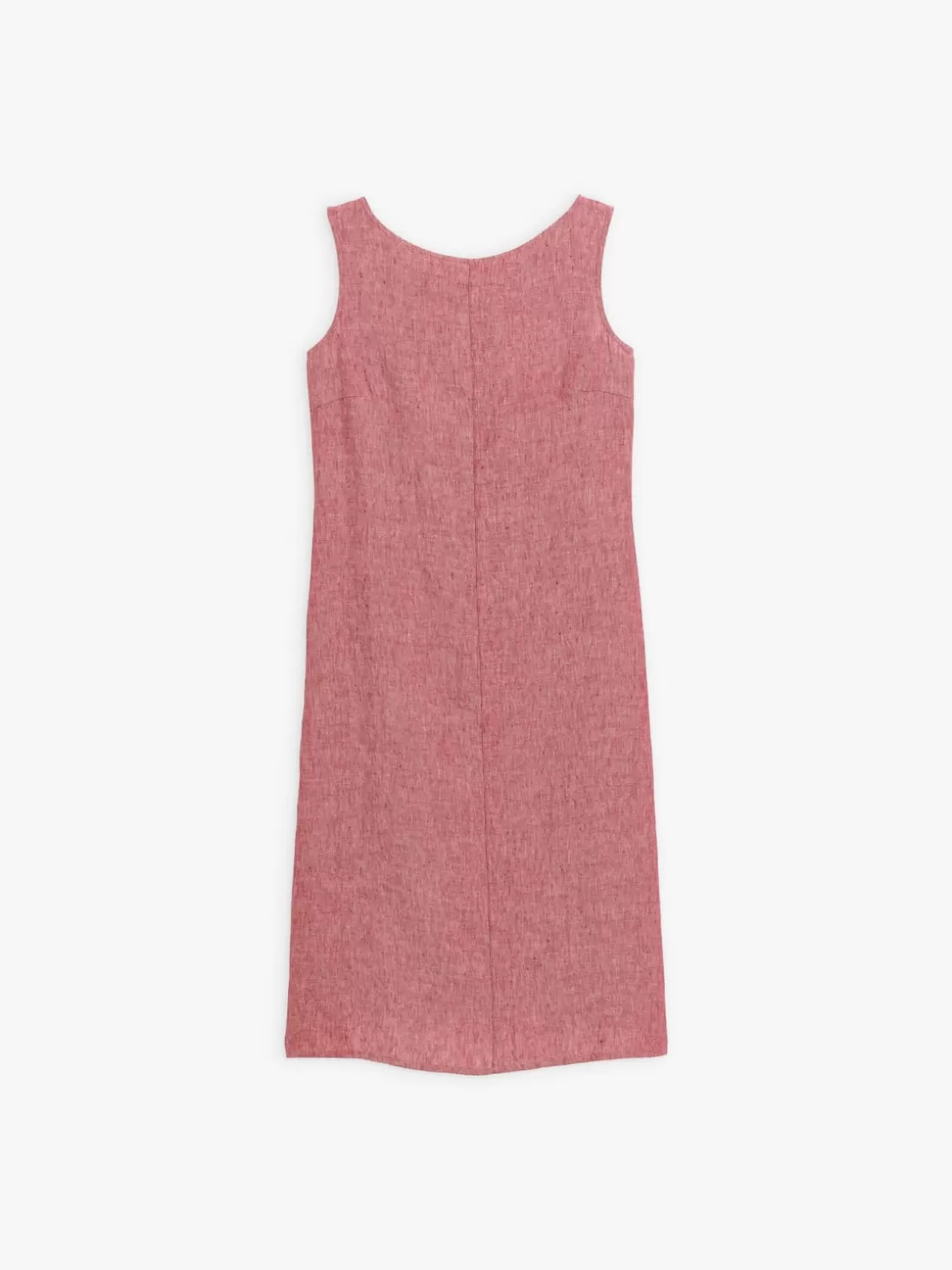 Women agnès b. Dresses<Red Sleeveless Linen Dress