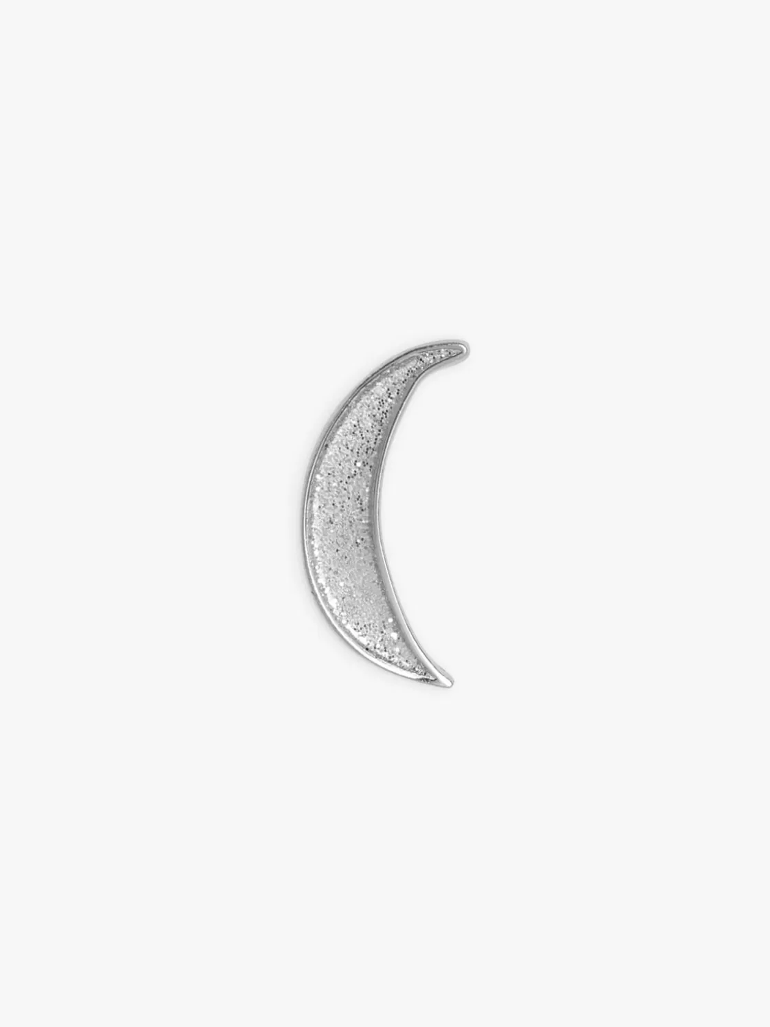 Women agnès b. Pins & Badges | Pins & Badges<Silver Iron Lune Glitter Lapel Pin