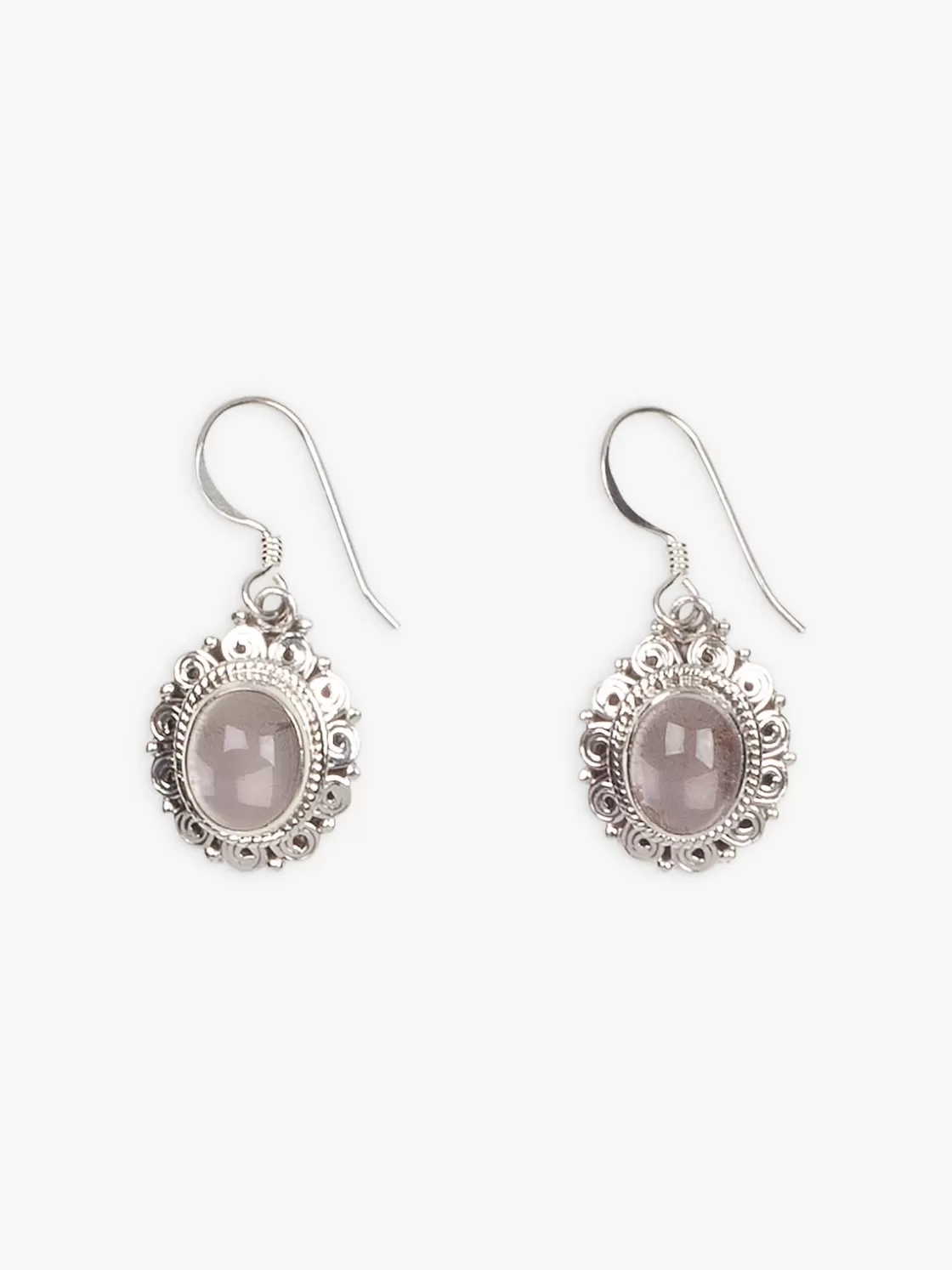 Women agnès b. Jewelry & Watches<Silver With Rose Quartz Thina Earrings