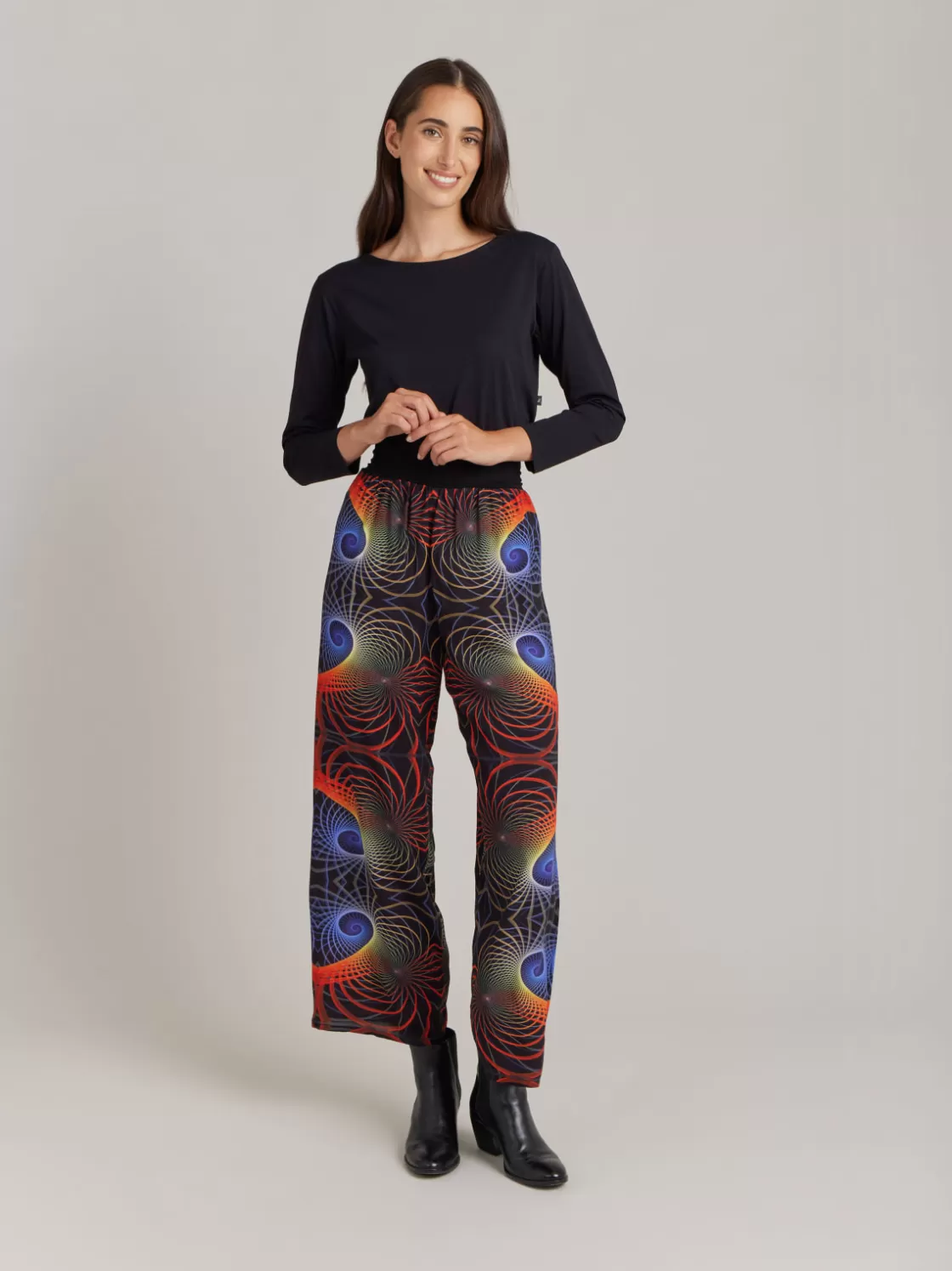 Women agnès b. Pants & Jeans | Artist's Collection<Viscose-printed Pants By Artist Ikon