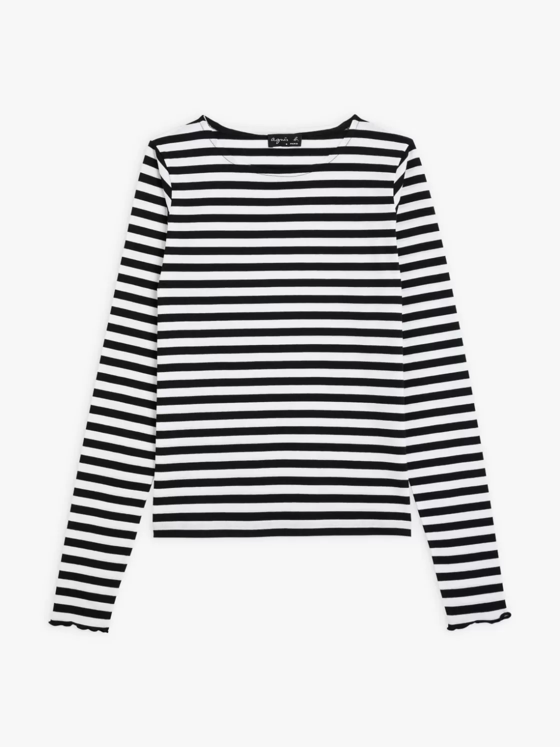 Women agnès b. T-Shirts & Tank Tops<White And Black Striped Knox Ultra T-shirt