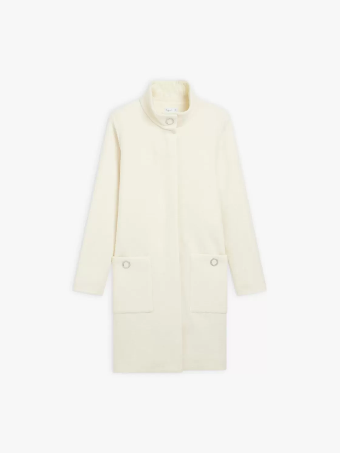 Women agnès b. Jackets & Coats<White Boiled Wool Manaus Coat