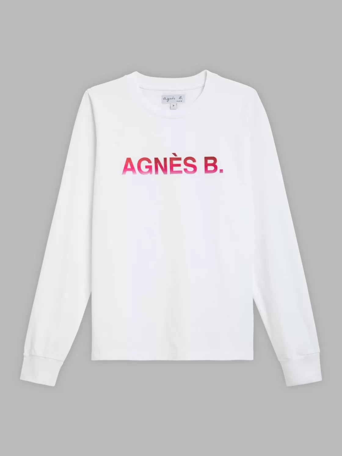 Women agnès b. T-Shirts & Tank Tops<White Christie T-shirt With "" Embroidery