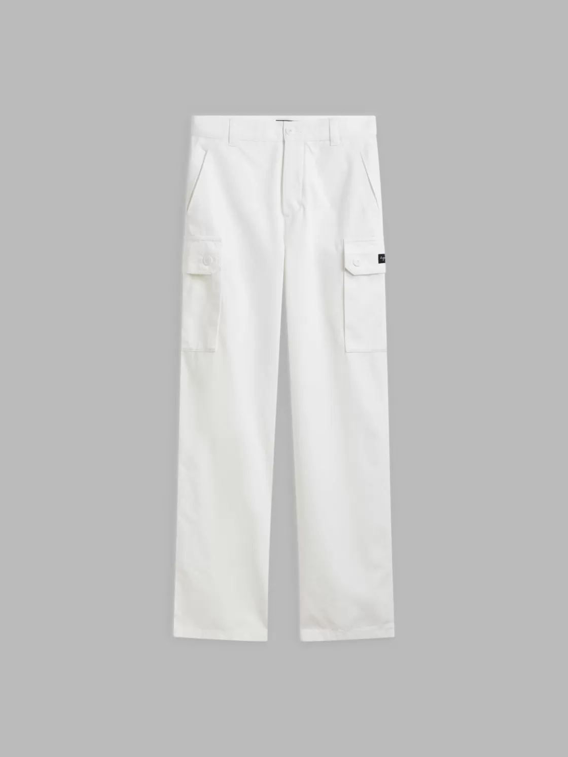 Women agnès b. Pants & Jeans<White Cotton Canvas Treillis Pants