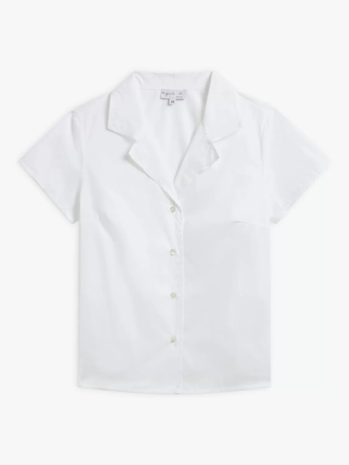 Women agnès b. Tops & Shirts<White Cotton Liseron Shirt