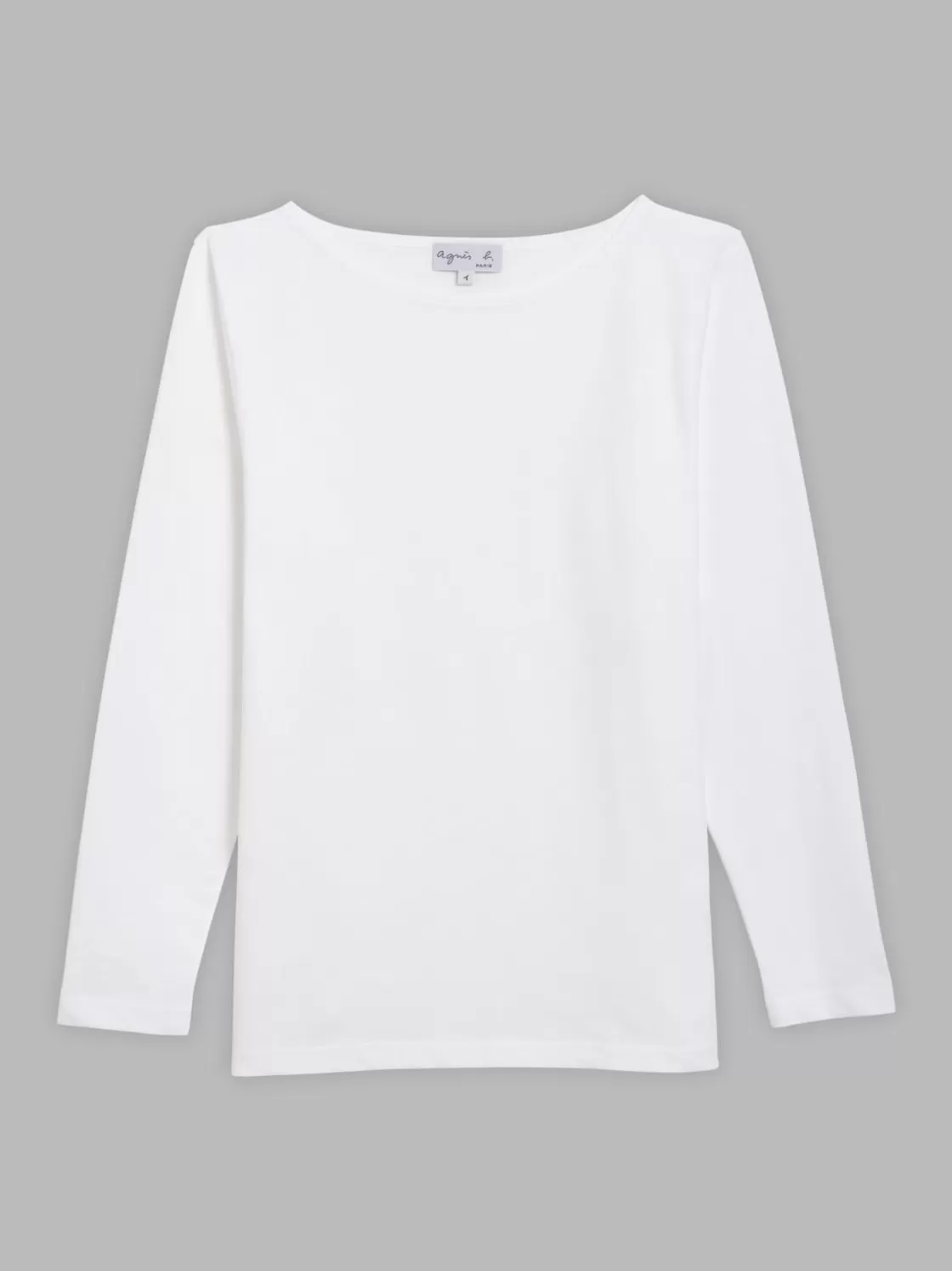 Women agnès b. T-Shirts & Tank Tops<White Cotton New Bow T-shirt