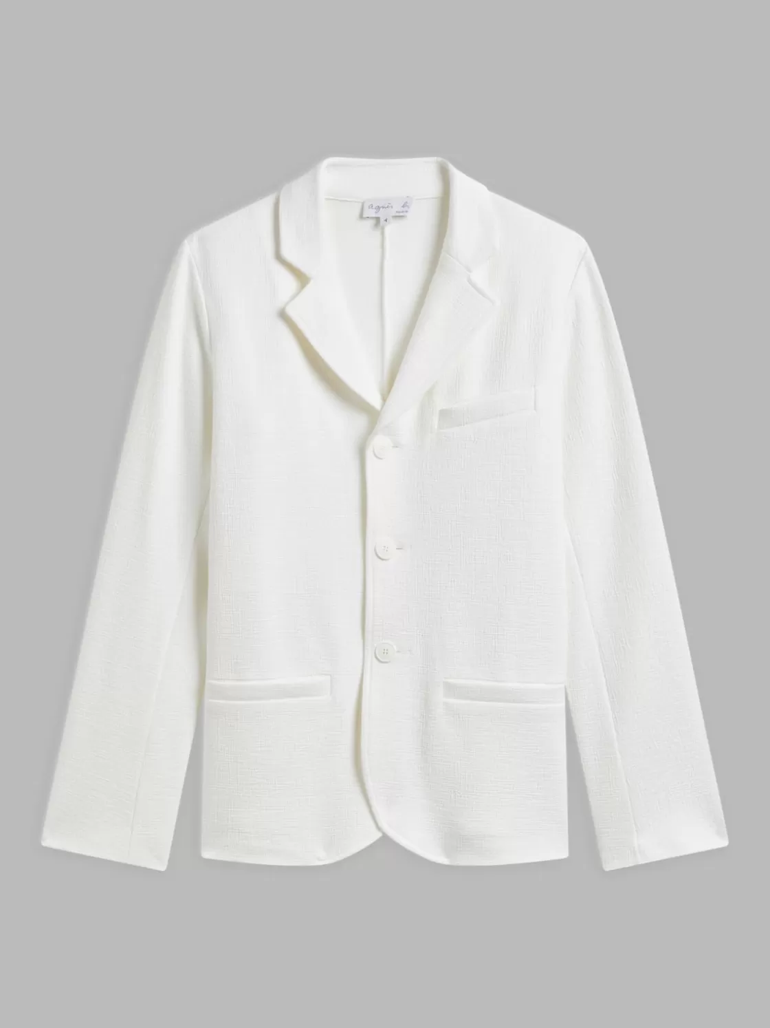 Women agnès b. Jackets & Coats<White Cotton Plain Gars Jacket