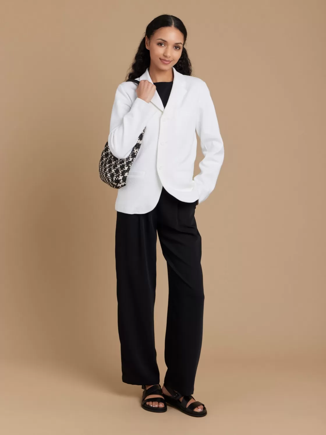 Women agnès b. Jackets & Coats<White Cotton Plain Gars Jacket