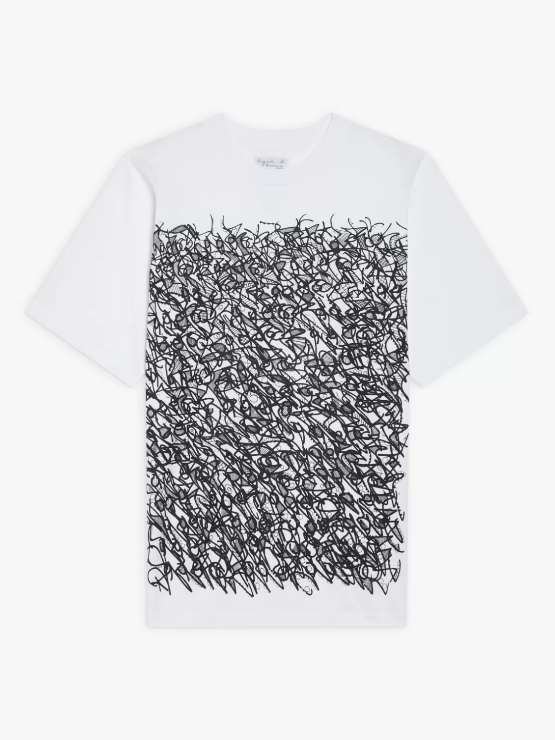 agnès b. Artist's Collection | T-Shirts & Polos<White Cotton T-shirt With Artist JonOne