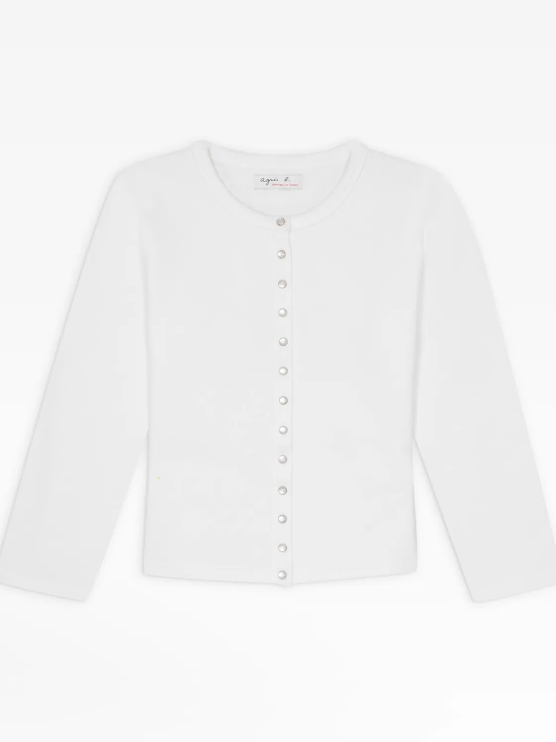 Women agnès b. Cardigans<White Le Petit Snap Cardigan