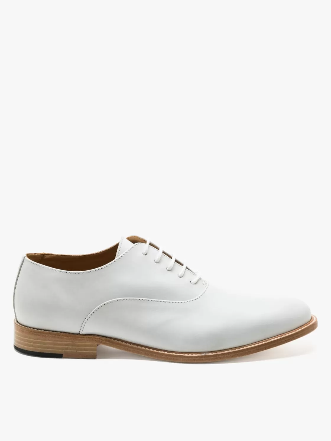 agnès b. Loafers & Derbies<White Leather George Brogue Shoes