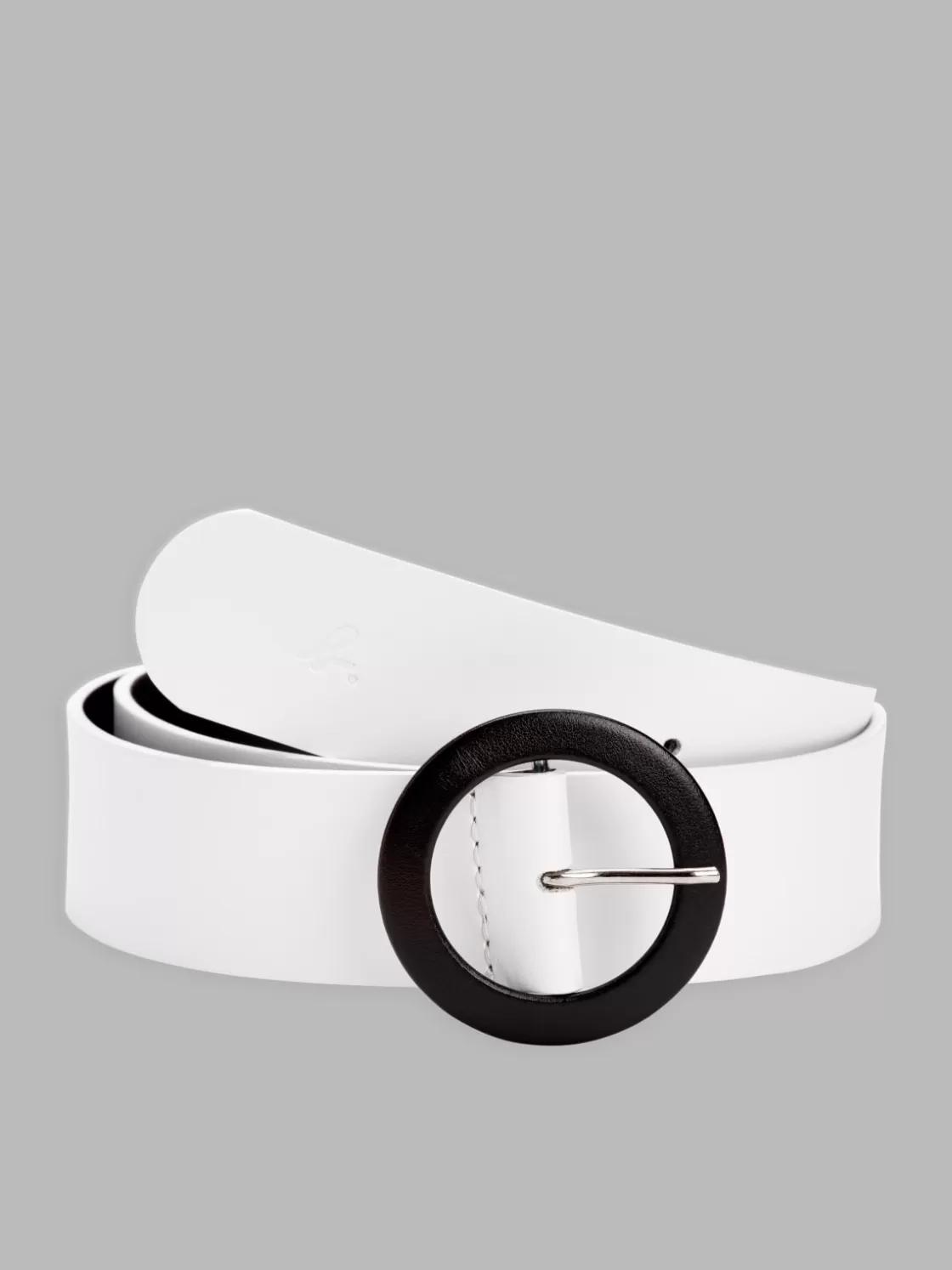 Women agnès b. Belts<White Leather Pop Belt