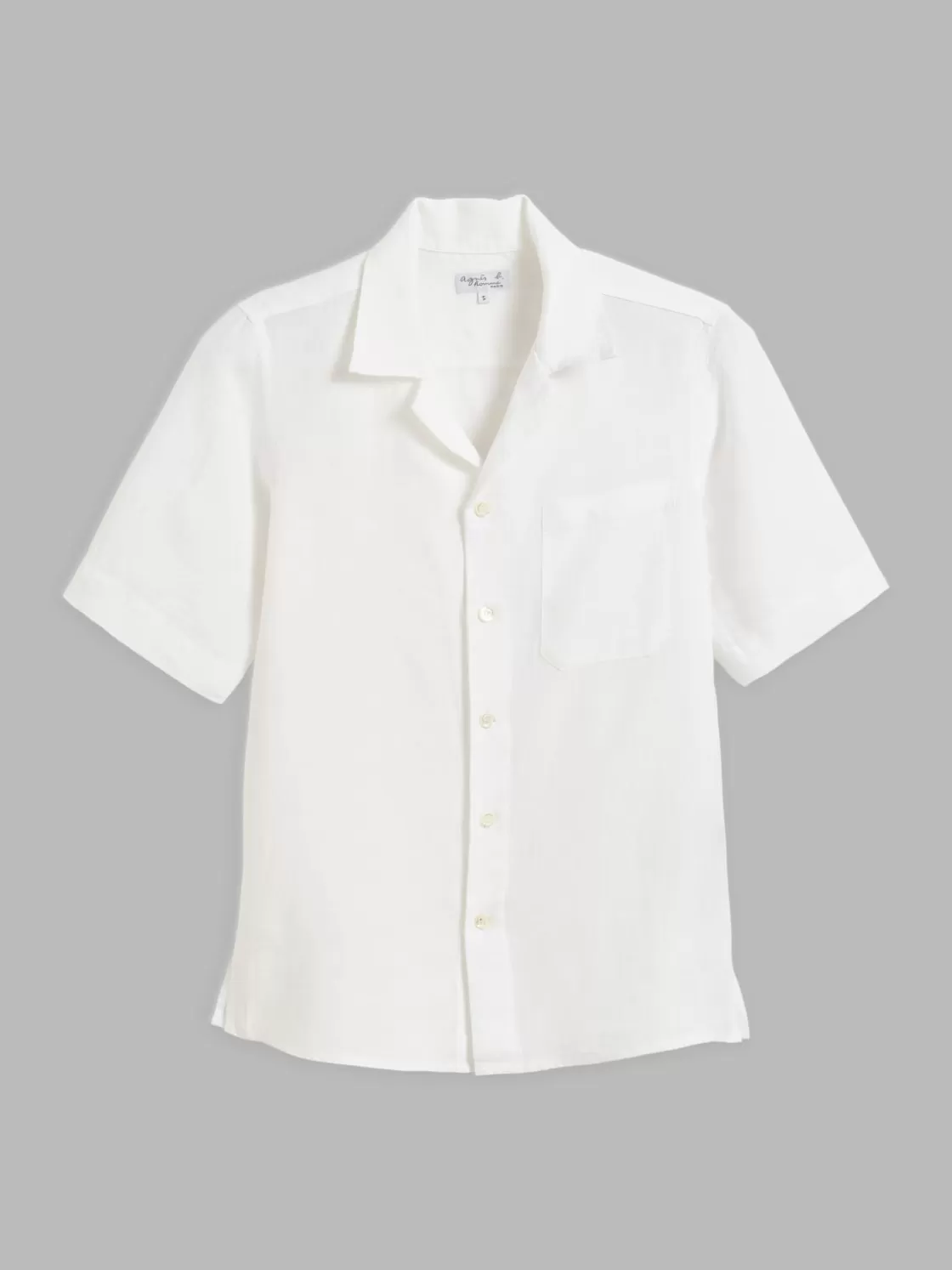 agnès b. Shirts<White Linen Magnum Shirt