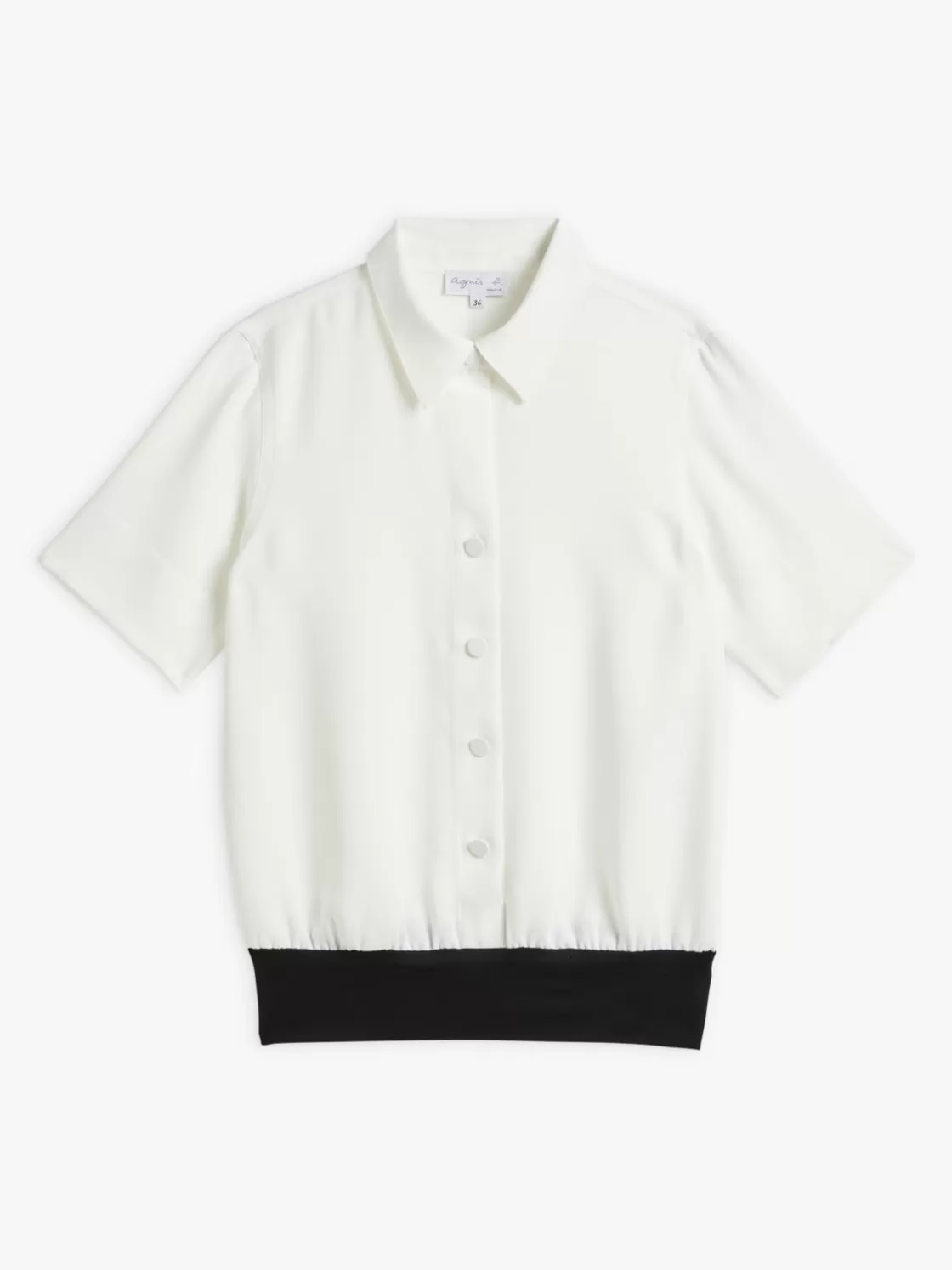 Women agnès b. Tops & Shirts<White Polyester Candice Shirt