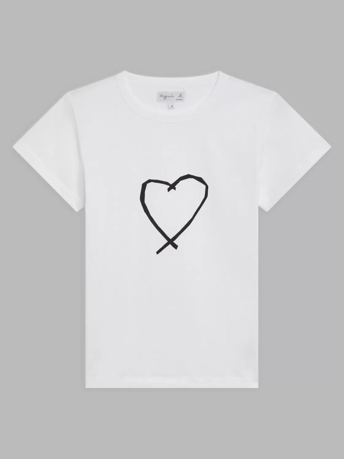 Women agnès b. T-Shirts & Tank Tops<White Sarajevo Heart Brando T-shirt