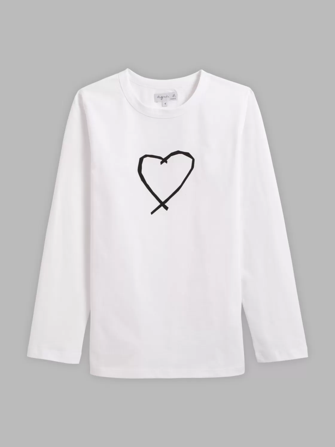 Women agnès b. T-Shirts & Tank Tops<White Sarajevo Heart Cool T-shirt