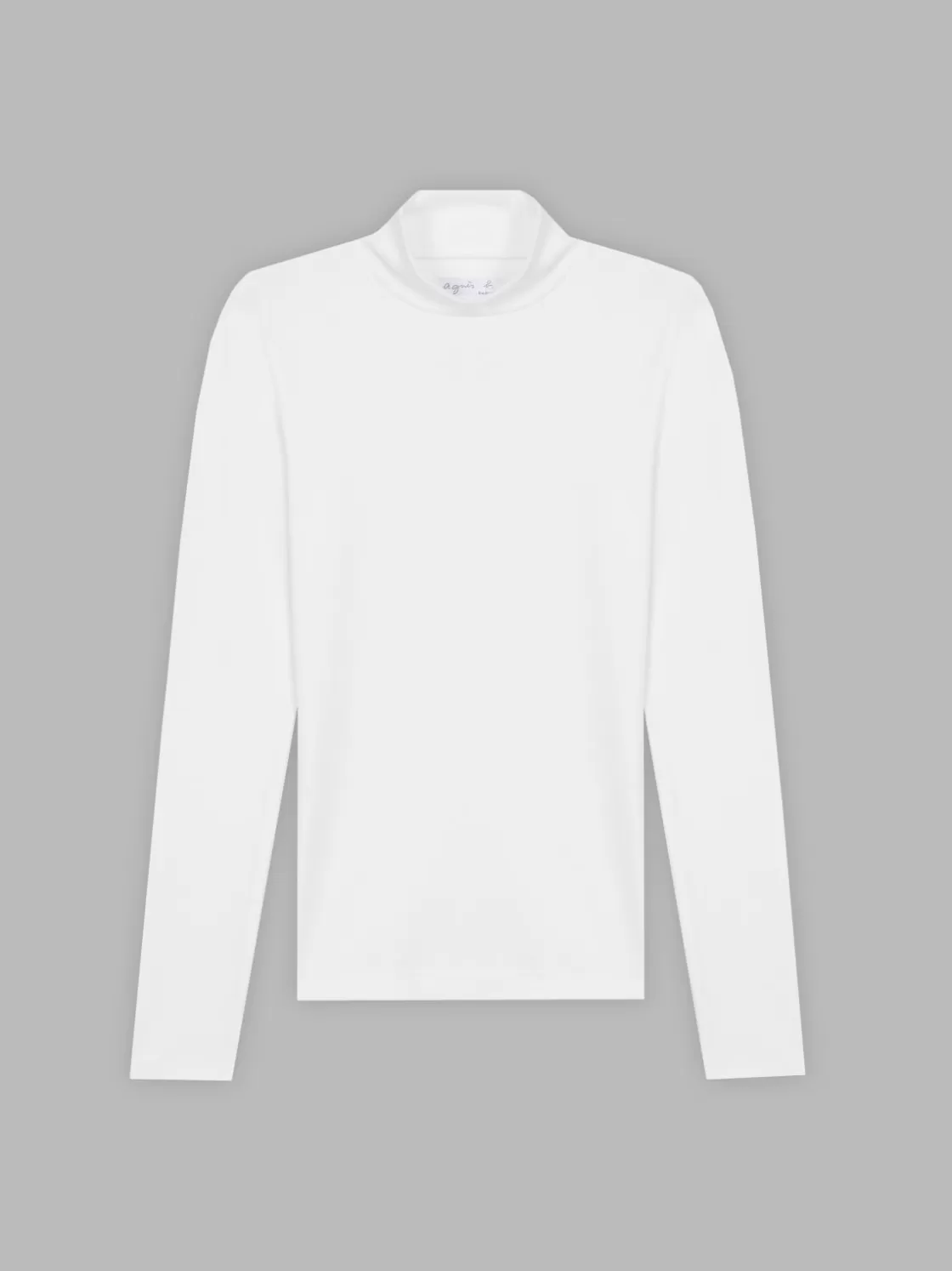 Women agnès b. T-Shirts & Tank Tops<White Vian Mockneck T-shirt