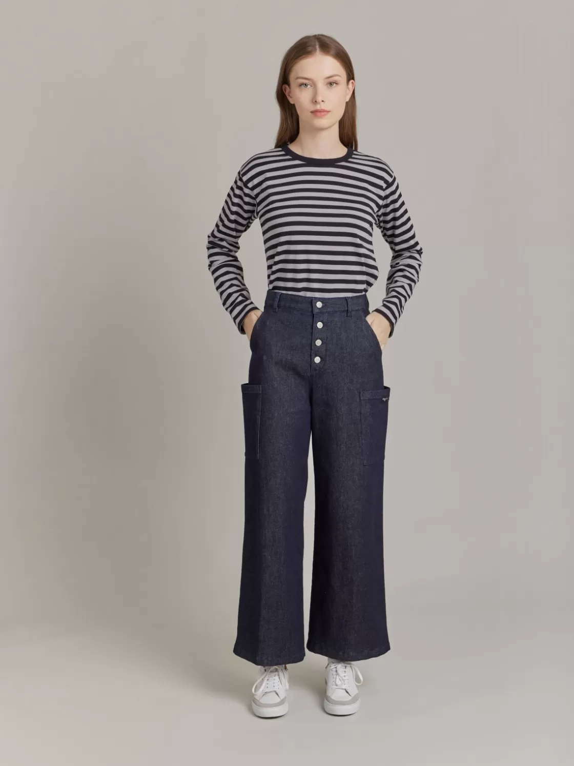 Women agnès b. Pants & Jeans<Wide Leg Jeans